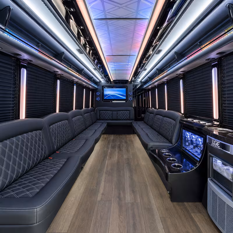 15 Passenger Party Bus Inside