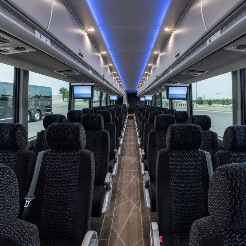 40-56 Passenger Charter Bus Interior