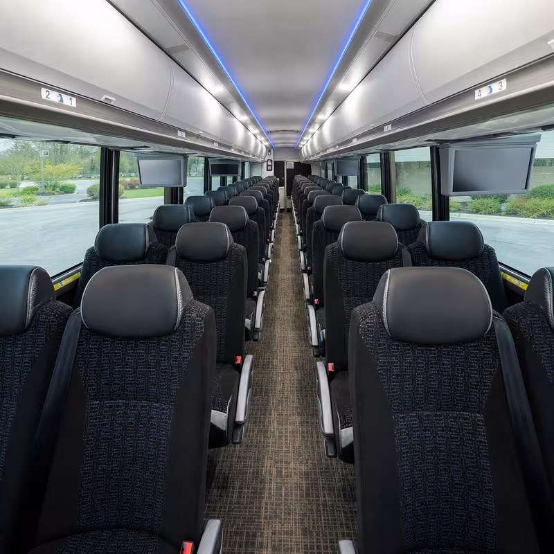 40-56 Passenger Charter Bus Inside