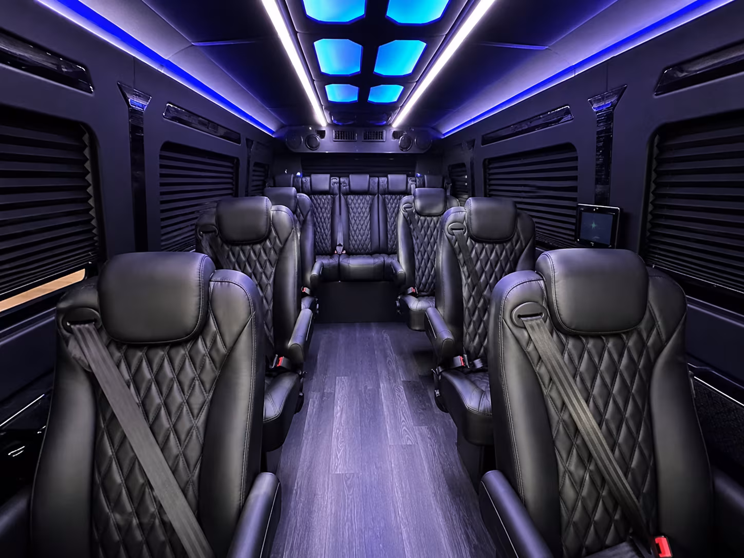 Birmingham Airport Shuttle & Transportation party bus interior