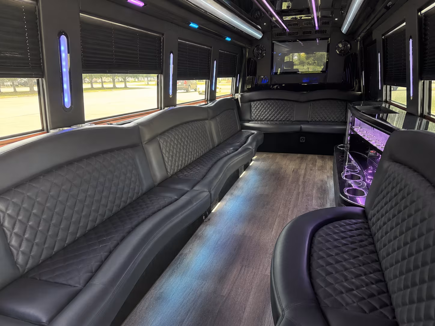 Birmingham Birthday, Sweet 16, & Quinceañera Transportation party bus exterior