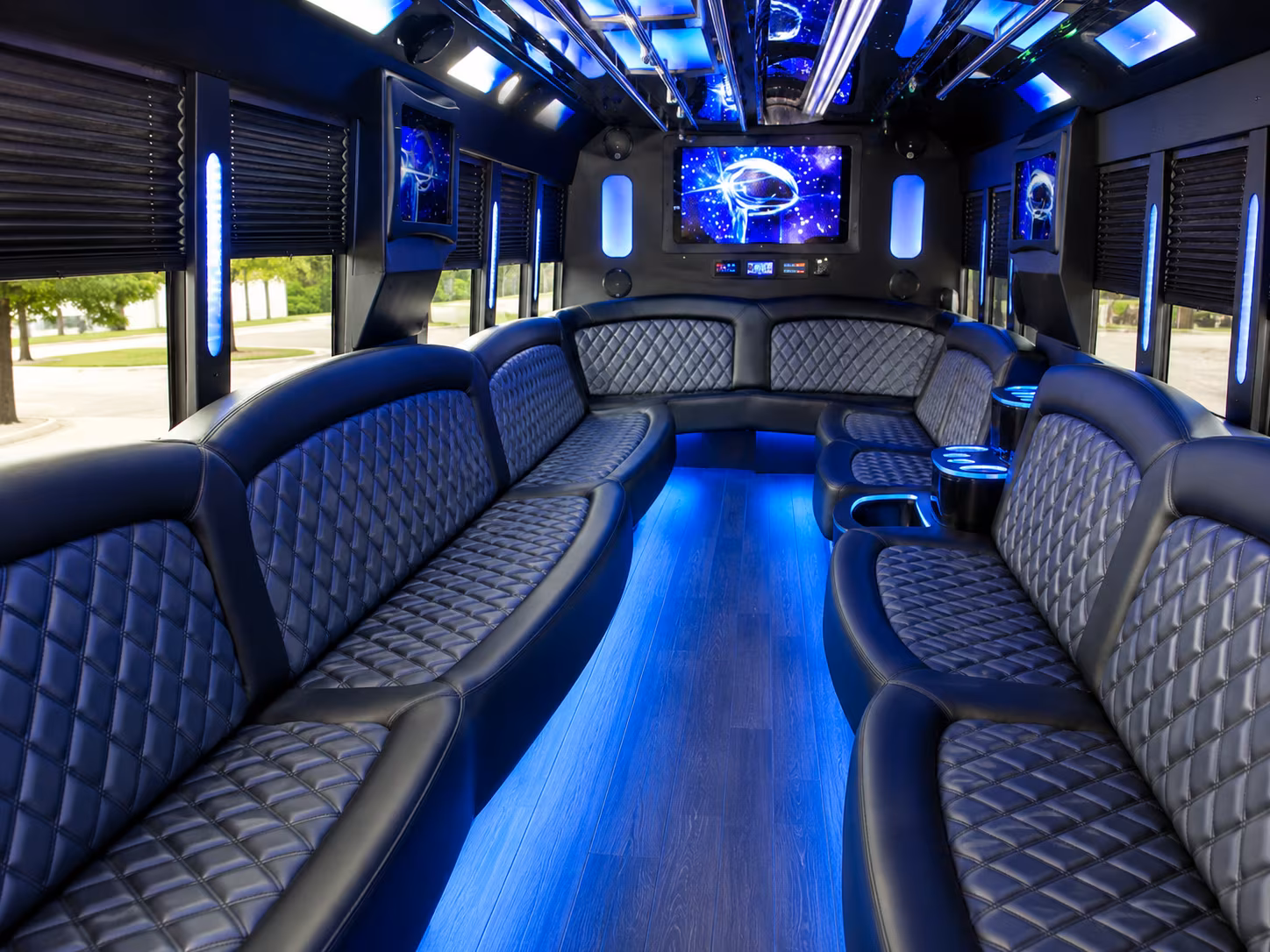 Birmingham Birthday, Sweet 16, & Quinceañera Transportation party bus exterior