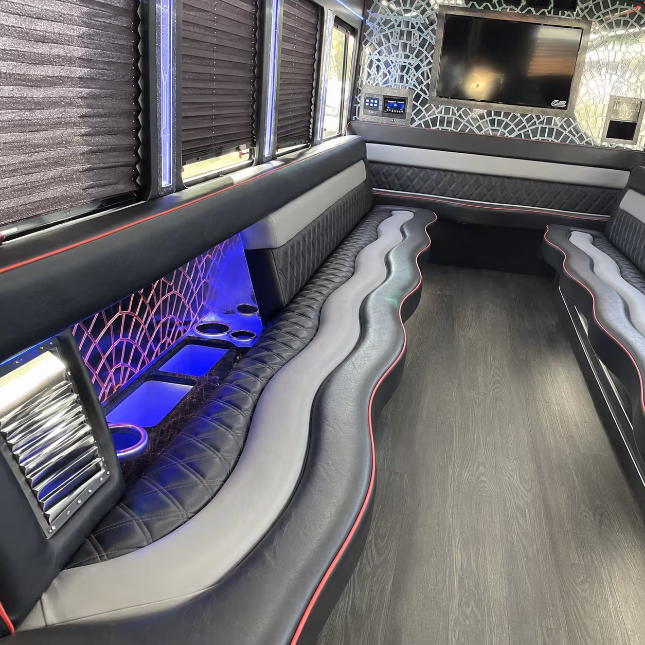 Birmingham Concert & Music Festival Transportation party bus interior