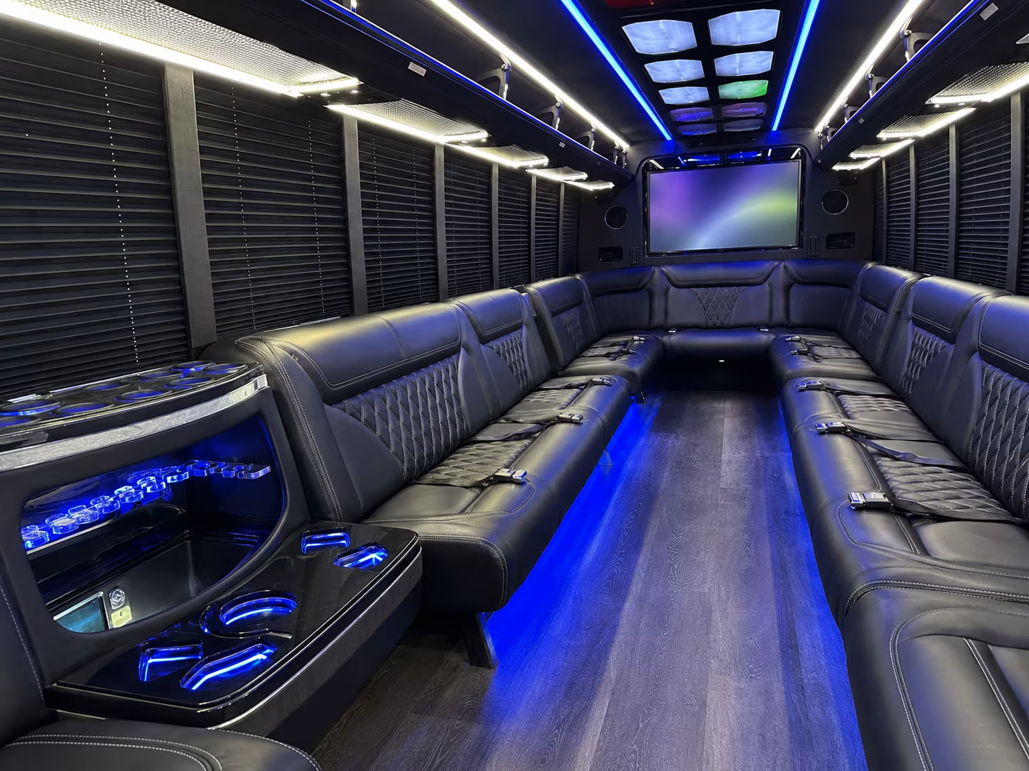 Birmingham Private Event Transportation party bus exterior