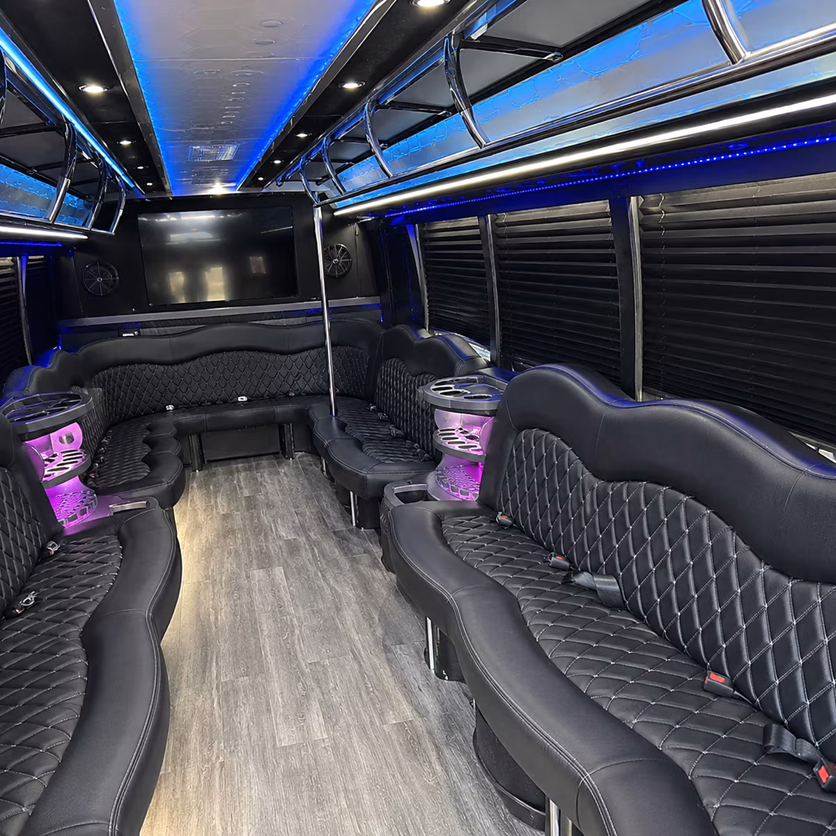 Birmingham Prom & Homecoming Transportation party bus interior