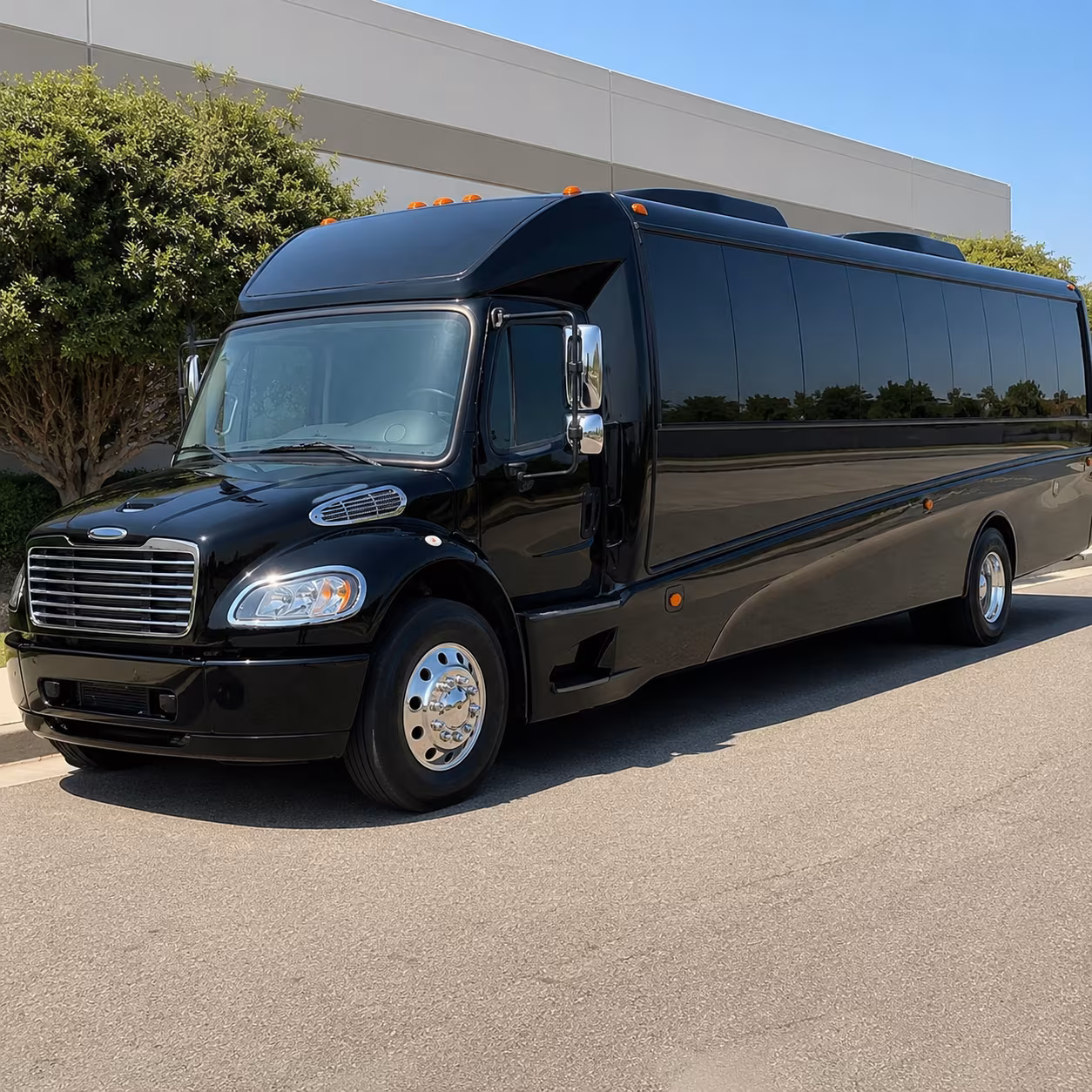 Birmingham School Event Transportation party bus exterior