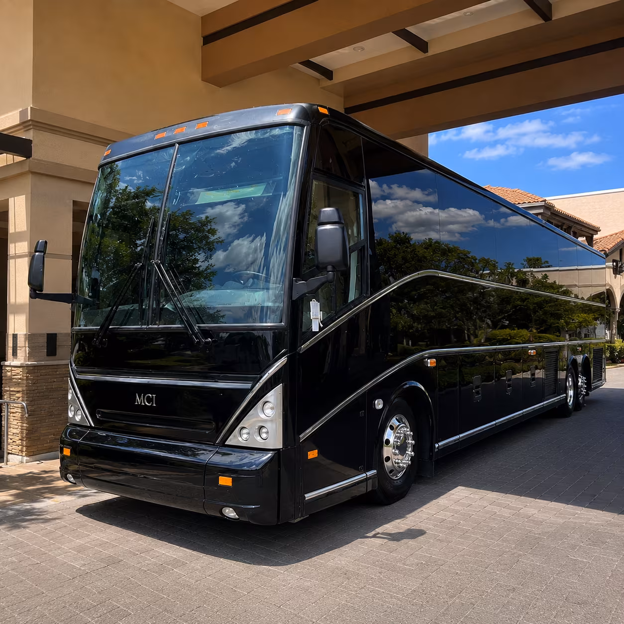 Birmingham School Event Transportation party bus exterior