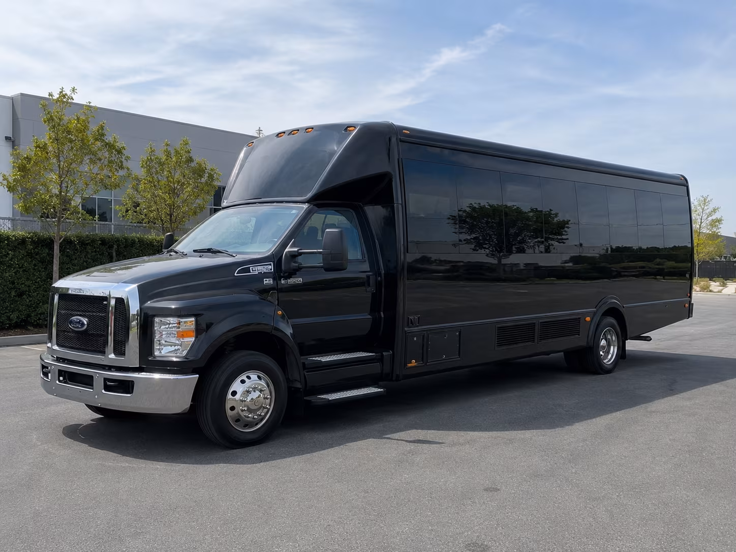 Birmingham Sporting Event Transportation party bus exterior