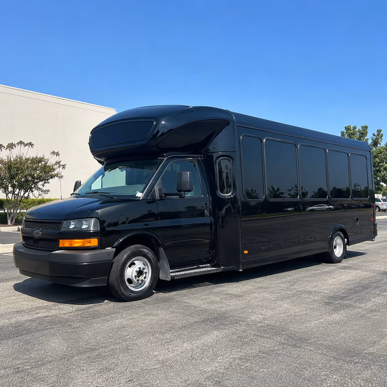 Birmingham Sporting Event Transportation party bus exterior
