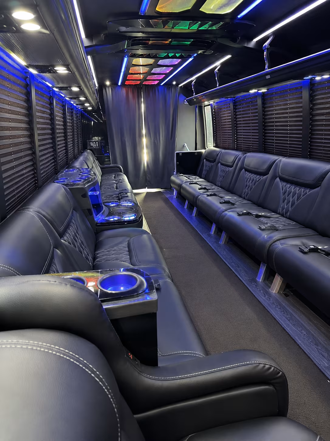 Birmingham Sporting Event Transportation party bus exterior