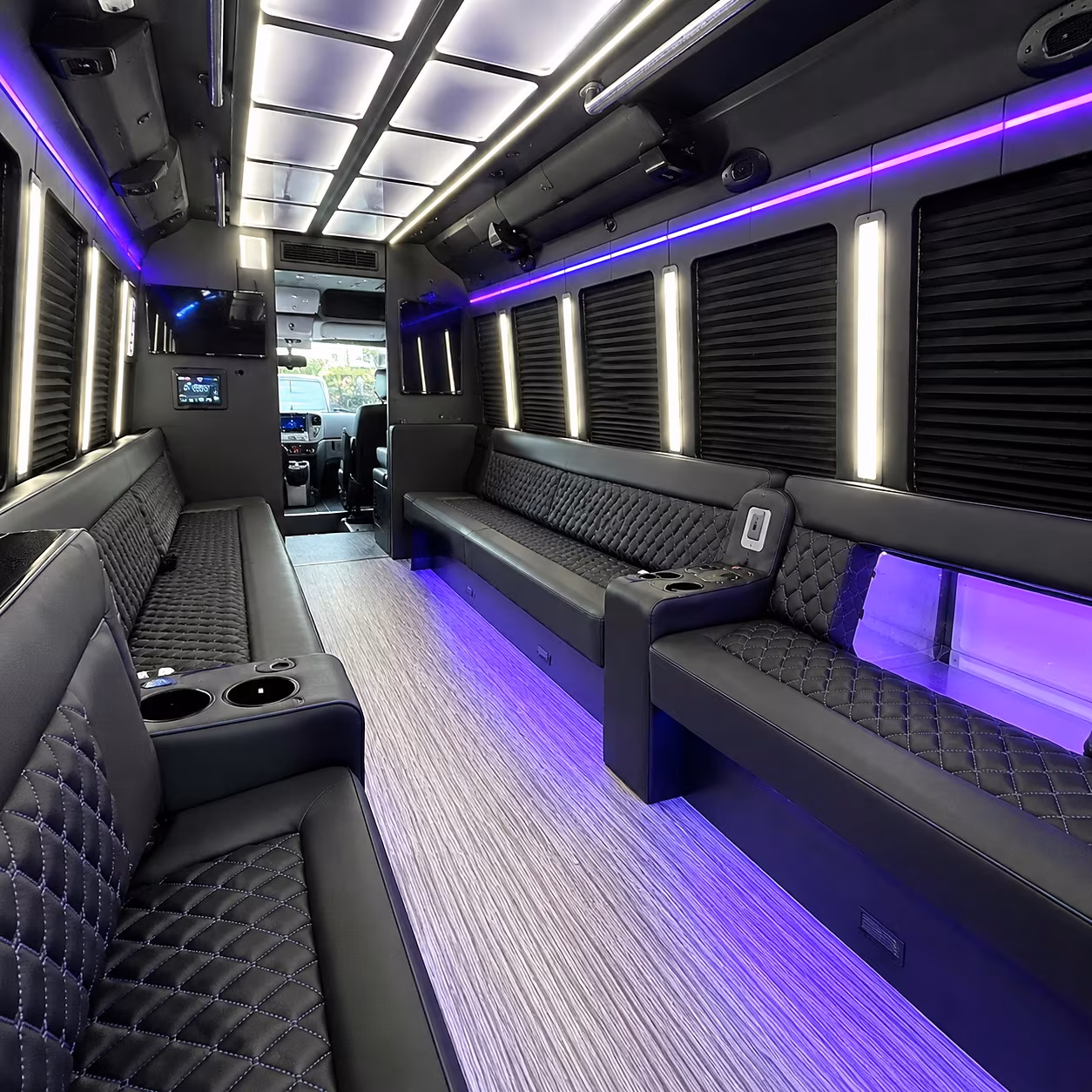 Birmingham Wedding Transportation party bus interior