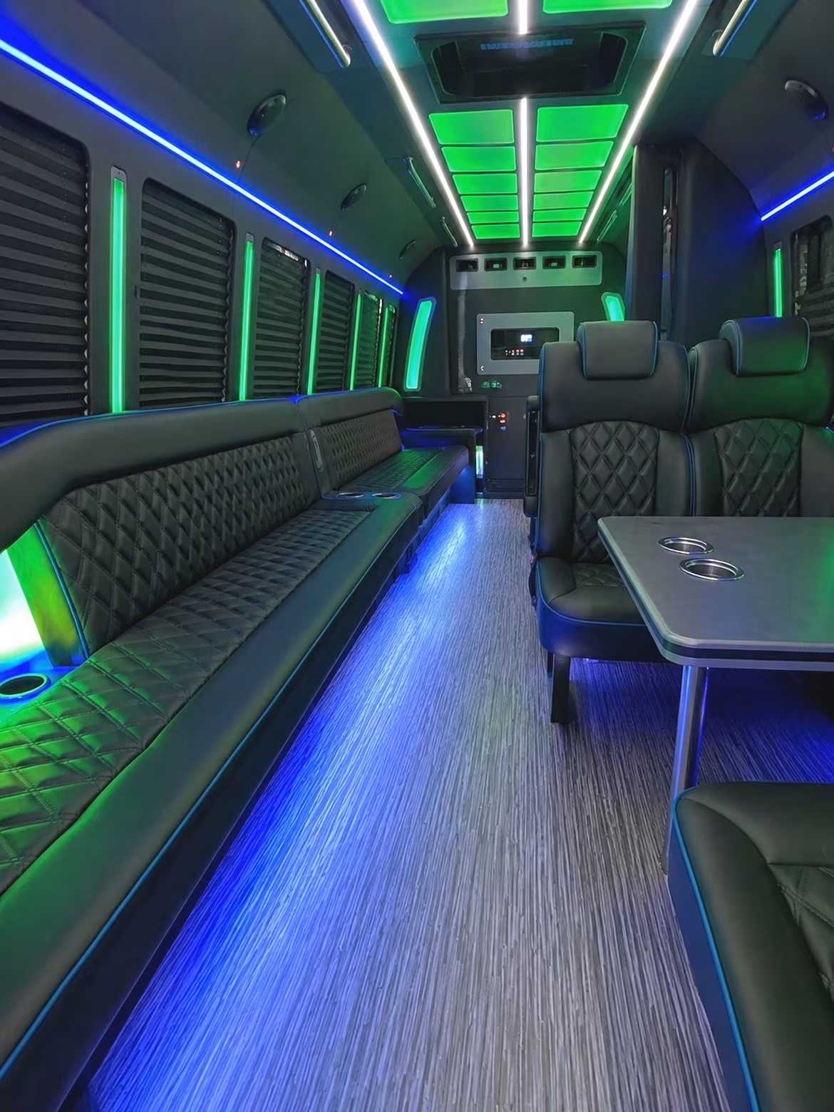Birmingham Winery Tour & Pub Crawl Transportation party bus interior
