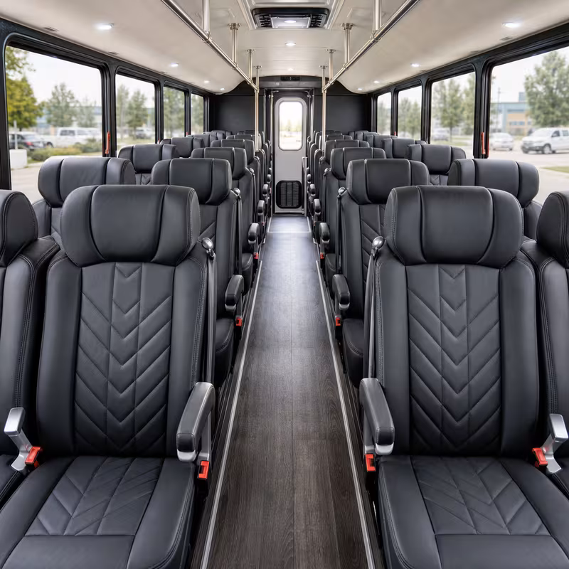 15-35 Passenger Minibus Interior