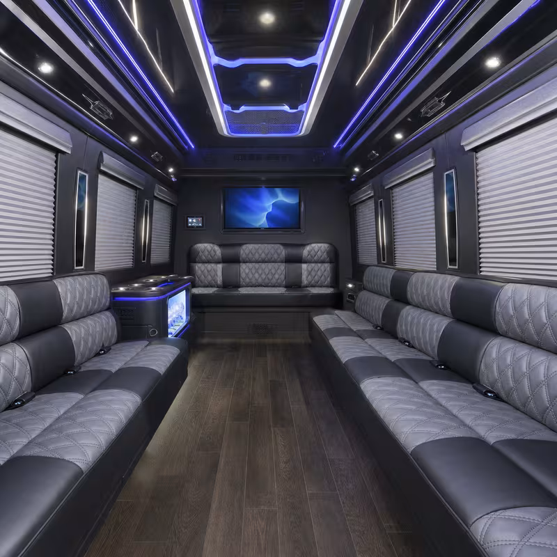 14 Passenger Sprinter Limo Inside