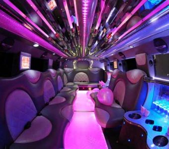 Cadillac Escalade limo interior